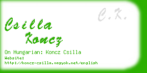 csilla koncz business card